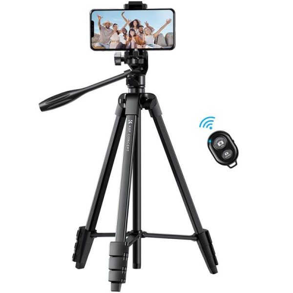 TRIPODE K&F B174A1 C/SOPORTE P/CEL Y CONTROL BLUETOOTH (KF09.125)