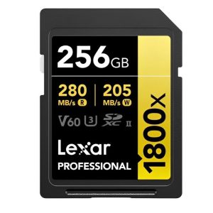 MEM SD 256GB LEXAR PROFESSIONAL GOLD 1800X 280-205MB/S C10 (LSD1800256G-BNNNG)