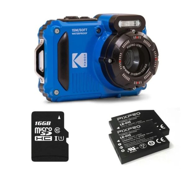 CAMARA KODAK PIXPRO WPZ2 AZUL ( X2 BAT +16GB)